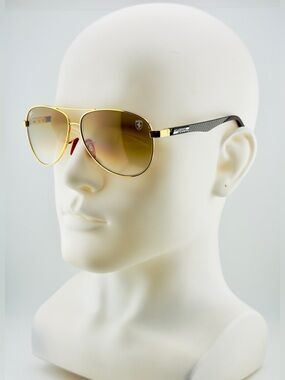 Ray-Ban Scuderia Ferrari Sunglasses RB8313M Gold Frame Brown Gradient Lenses New